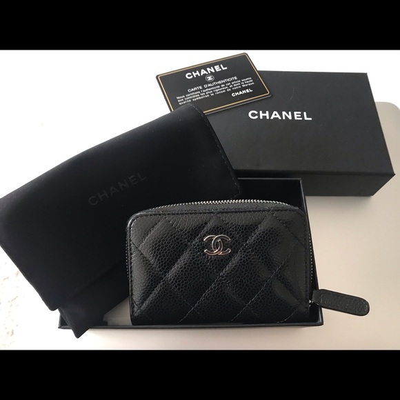 CHANEL Handbags - Chanel Classic Zipped Coin Purse Black Caviar SHW